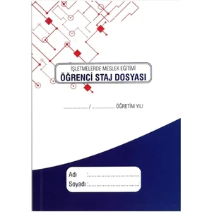 Öğrenci Staj Dosyası Meslek Liseleri Için Staj Dosyası (12 Li Paket)
