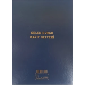 Gelen Evrak Kayıt Defteri Cilt Kapak