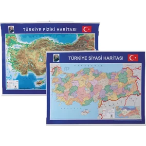Harita Türkiye Siyasi Fiziki Çıtalı 70X100 999