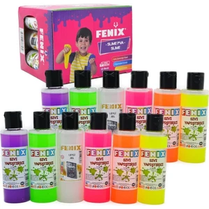 10 Renk Slime Jeli ve 2 Tüp Sıvı Boraks - Slaym Yapım Seti