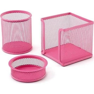 Metal File 3 Lü Masa Seti (Pembe) Fx