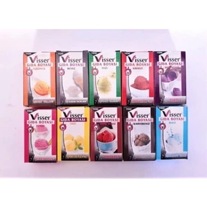 Toz Gıda Boyası 10 Lu Paket 10 Renk 10 Adet G.b