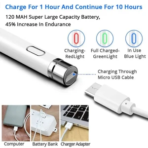 Cover Center  Samsung Galaxy Tab A9 Plus 11 Inç SM-X210 Uyumlu Çizim ve Tasarım Için Dokunmatik Active Stylus Pen