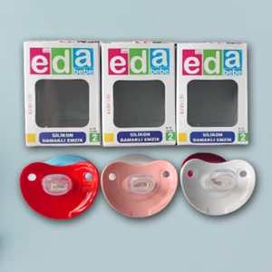 Lux Eda Bebe Lüx Silikon Damaklı Emzik 3'lü Eko Set - 6-18 Ay - Renk Seçenekli