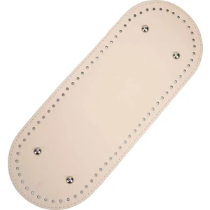 Oval Suni Deri Çanta Tabanı 31,5 x 12 cm - Krem