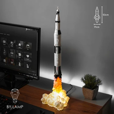 By-Lamp ⎥Roket Lamba, Nasa, Roket, Satürn V, Uzay, SpaceX, Satürn V Lambası, Apollo 11, Uzay