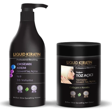 Liquid Keratin Yakmadan Saç Rengi Açma Seti - Oksidan Krem + Fiyatı