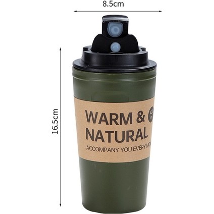 Yeşil 420ML 420ML Kahve Fincanları Büyük Kapasiteli Kahve Kapaklı Sıcak Su Bardakları Süt Bardakları Açık Taşınabilir Bardaklar (Yurt Dışından)