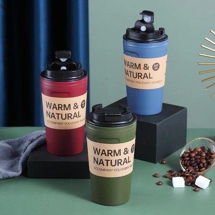 Yeşil 420ML 420ML Kahve Fincanları Büyük Kapasiteli Kahve Kapaklı Sıcak Su Bardakları Süt Bardakları Açık Taşınabilir Bardaklar (Yurt Dışından) modelleri