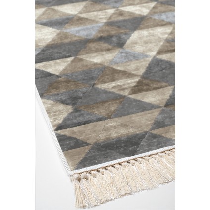 Dijital Salon Halısı Yıldız Deri Kaymaz Taban Saçaklı Iskandinav Kitty Bej fırsatları