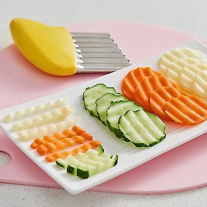 1 Adet Yeşil Patates Cipsi Dilimleme Sebze Meyve Oluklu Dalgalı Bıçak Patates Kızartması Patates Doğrayıcı Mutfak Gereçleri Aksesuarları Gadget Malzemeleri (Yurt Dışından)