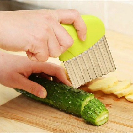1 Adet Yeşil Patates Cipsi Dilimleme Sebze Meyve Oluklu Dalgalı Bıçak Patates Kızartması Patates Doğrayıcı Mutfak Gereçleri Aksesuarları Gadget Malzemeleri (Yurt Dışından)