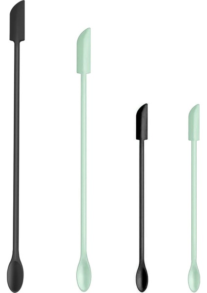 Adet Silikon Spatula Seti Mini Kavanoz Kazıyıcı Küçük Silikon Spatula Makyaj Spatula Mini Spatula Losyon Karıştırıcı Gıda Şişelerinden Alın Güzellik Ürünleri (Mizaç Renkleri) (Yurt Dışından)