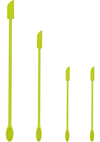4 Adet Silikon Spatula Seti Mini Kavanoz Kazıyıcı Küçük Silikon Spatula Makyaj Spatula Mini Spatula Losyon Karıştırıcı Gıda Şişelerinden Alın Güzellik Ürünleri (Yeşil) (Yurt Dışından)