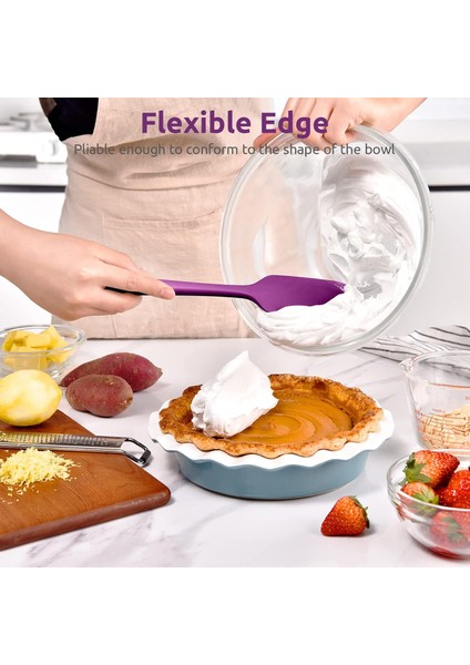 Isıya Dayanıklı Silikon Büyük Spatula: 600°F Yüksek Isıya Dayanıklı 11.38 Inç Silikon Karıştırma Karıştırma Pişirme Kazıma Pişirme Kabı Kazıyıcı Mutfak Için Dikişsiz Yayıcı Yapışma (Yurt Dışından)