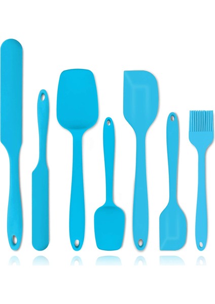 Adet Silikon Spatula, Mavi Silikon Kauçuk Spatula Seti, 450℉ Isıya Dayanıklı Pişirme Gereçleri Pişirme Pişirme Karıştırma Dekorasyon, Esnek ve Kusursuz Tasarım, Yapışmaz ve Bulaşık (Yurt Dışından)