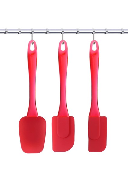 Silikon Spatula Seti - 3 Parça Spatula Silikon Isıya Dayanıklı Yapışmaz Kauçuk Spatula Seti Pişirme, Karıştırma Için Mutfak Gereçleri Kızartma Için Esnek Spatulalar - Yeşil Spatula (Yurt Dışından)