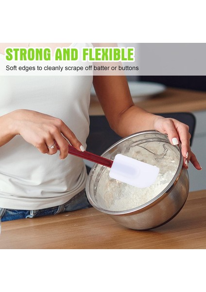 5'li Set Silikon Spatula Kauçuk Spatula Isıya Dayanıklı Silikon Spatula Mutfak Pişirme Için Yüksek Sıcaklık Ticari Silikon Spatula Karıştırma Kızartma Yayma Pişirme, Bulaşık Makine (Yurt Dışından)