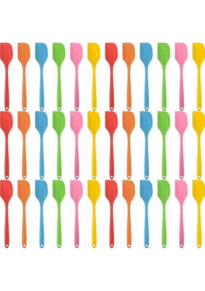 Silikon Spatulalar 8.3 Inç Küçük Kauçuk Spatula Isıya Dayanıklı Spatulalar Sorunsuz Tasarım Yapışmaz Esnek Kazıyıcılar Pişirme Karıştırma Aracı (36 Parça) (Yurt Dışından)