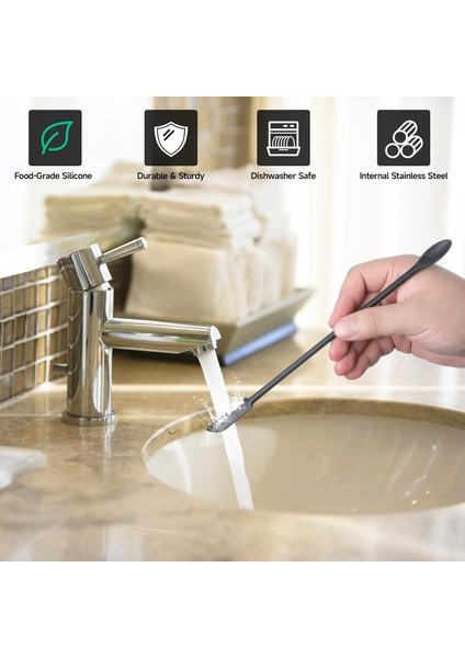 Adet Silikon Spatula Seti Mini Kavanoz Kazıyıcı Küçük Silikon Spatula Makyaj Spatula Mini Spatula Losyon Karıştırıcı Gıda Şişelerinden Alın Güzellik Ürünleri (Mizaç Renkleri) (Yurt Dışından)