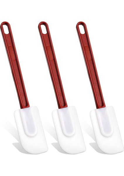 3pcs 10 Inç Kauçuk Spatula, Silikon Isıya Dayanıklı Silikon Spatula Karıştırma, Kızartma ve Yayma Için Ticari Spatula, Bulaşık Makinesinde Yıkanabilir (Yurt Dışından)