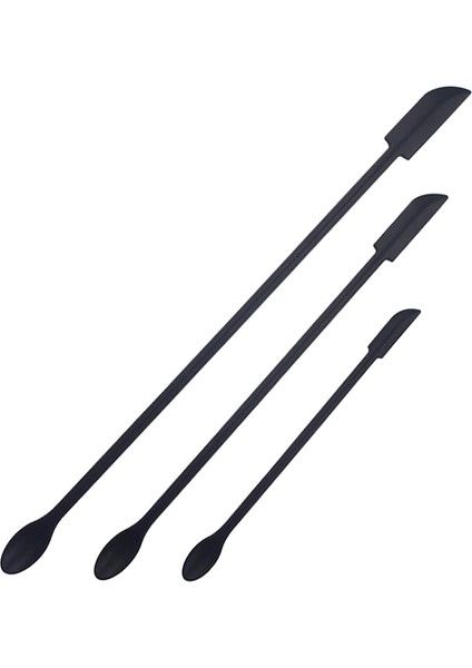 Mini Spatula - Makyaj Spatula - Küçük Silikon Spatula Seti - Makyaj Için Minik Kauçuk Spatula - Mutfak Için Ince Kavanoz Kazıyıcı(Schwarz) (Yurt Dışından)