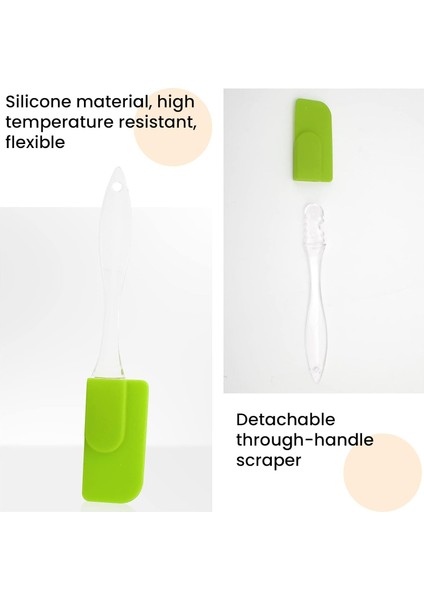 Silikon Spatula, Yumurta, Pişirme, Pişirme ve Karıştırma Için Yapışmaz Isıya Dayanıklı Kauçuk Çevirme Spatula (Yeşil) (Yurt Dışından)