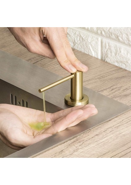 Mutfak Lavabo Sabunluk Şampanya Altın Paslanmaz Çelik Tezgah Pompası El Losyonu Dahili Şişe (Yurt Dışından) modelleri