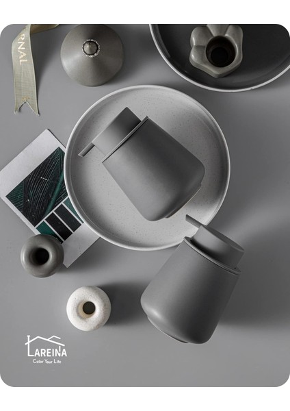 Sabunluk - Banyo Için Seramik El Bulaşık Sabunu Dispenseri 12 Ons Doldurulabilir Sıvı El Sabunu Dispenseri, Uçucu Yağ, Losyon Sabunu, Mat Koyu Gri (Yurt Dışından) modelleri