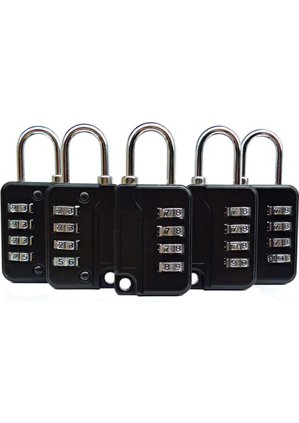 - 4 Haneli Kombinasyonlu Asma Kilit Güvenli Şifre Kilidi, Spor Salonu Dış Mekan ve Okul Çalışan Dolabı, Alet Kutusu, Çit, Çile Dolabı, Sıfırlanabilir Kombinasyon Kilitler (Siyah 5 (Yurt Dışından)
