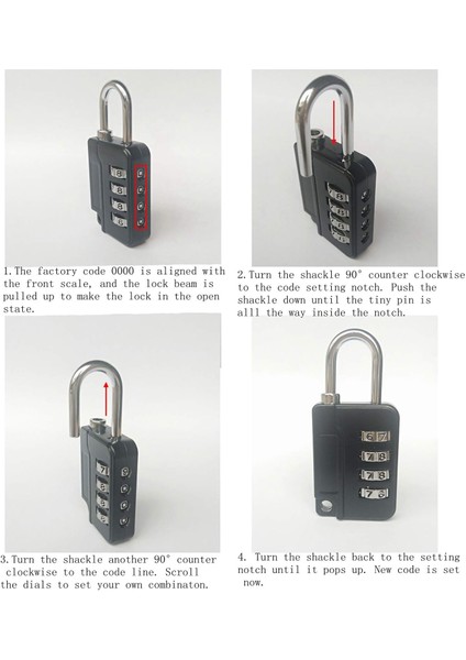 - 4 Haneli Kombinasyonlu Asma Kilit Güvenli Şifre Kilidi, Spor Salonu Dış Mekan ve Okul Çalışan Dolabı, Alet Kutusu, Çit, Çile Dolabı, Sıfırlanabilir Kombinasyon Kilitler (Siyah 5 (Yurt Dışından) fırsatları