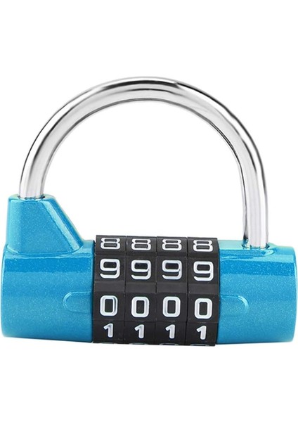 Numaralı Kombinasyonlu Asma Kilit, Ev Dolabı Seyahat Kutusu Spor Salonu Soyunma Güvenlik Kodu Kilidi (Mavi) (Yurt Dışından)