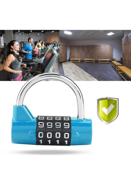 Numaralı Kombinasyonlu Asma Kilit, Ev Dolabı Seyahat Kutusu Spor Salonu Soyunma Güvenlik Kodu Kilidi (Mavi) (Yurt Dışından) modelleri