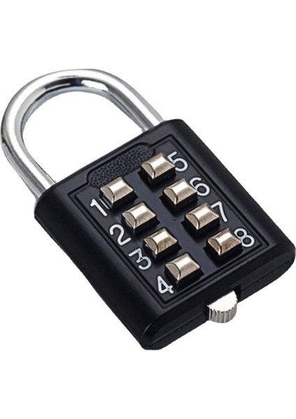 8 Haneli Şifre Kodu Kombinasyonlu Asma Kilit Çinko Alaşımlı Bavul Bagaj Seyahat Koduna Uyumlu Akıllı Kilit Kod Anahtarlı Hırsızlığa Karşı Kilit (Renk : Gümüş) (Yurt Dışından) fiyatları