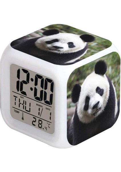 LED Çalar Saat Panda Desen Yaratıcı Masa Masa Saati Parlayan Elektronik Renkli Dijital Saat Unisex Yetişkinler Için Kız Erkek Çocuk Çocuk Oyuncak Doğum Günü Hediyesi Hediye (Yurt Dışından) modelleri