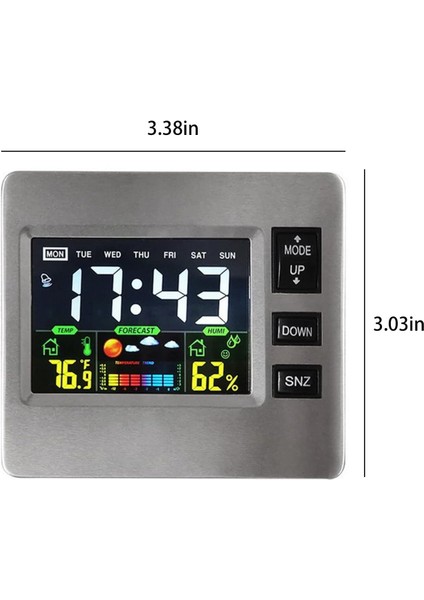 Yatak Odaları Için Çalar Saatler, Sıcaklık, Hava Durumu ve Nem LCD Ekranlı Dijital Saat, Masa Saati Akıllı Saat Ekranı Erteleme Alarmı Elektronik Zaman Yönetimi Hatırlatma (Yurt Dışından) modelleri