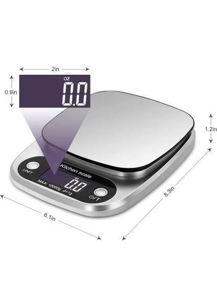 Gıda Ölçeği 22 Lb Ağırlık Gram, Dijital Mutfak Terazisi ve Pişirme, Fırınlama Için Ons (Yurt Dışından) modelleri