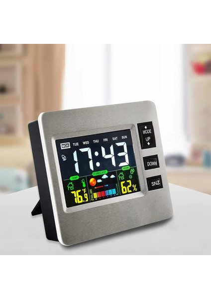 LCD Hava Durumu Göstergeli Dijital Çalar Saat Sıcaklık, Nem Ekranı Erteleme Alarmı, Çok Fonksiyonlu Saat Yatak Odası Başucu Masası Için Elektronik Zaman Yönetimi Hatırlatma (Yurt Dışından) fiyatları