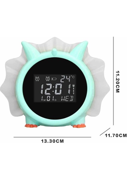 Dino-Riffic! Öğrenciler ve Çocuklar Için LED Dinozor Çalar Saat, Gece Lambası ve Başucu Elektronik Saat (Yeşil) (Yurt Dışından)