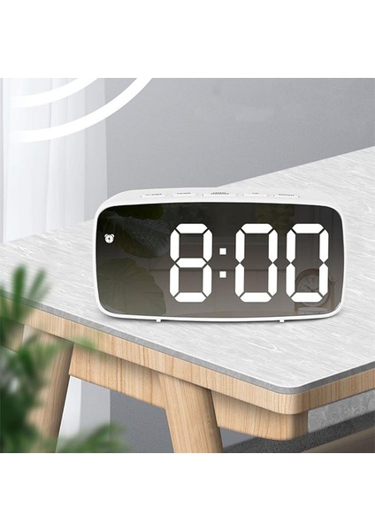 LED Dijital Elektronik Çalar Saat Ayna Erteleme Uyandırma Zaman Saatleri Ev Yatak Odası Yurdu Ofis Dekorasyonu Için (Yurt Dışından) fırsatları