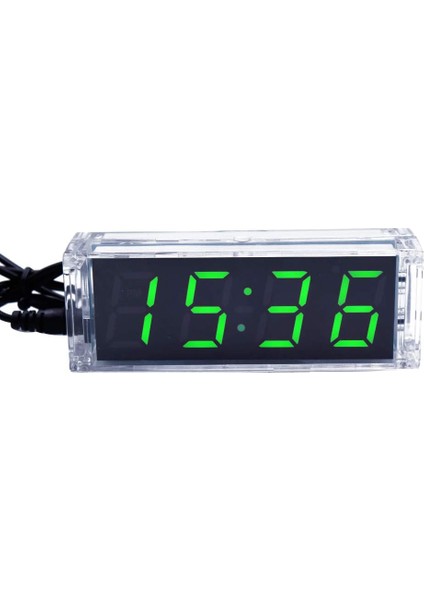 Adet Renkli Dijital Saat Kitleri LED Konuşan Saat Dıy Kiti Bileşen Kiti Elektronik Saat Montaj Deneyi (Yeşil) (Yurt Dışından)