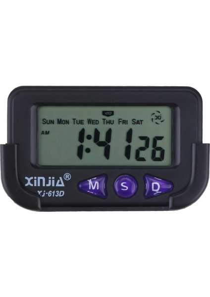Araba Dijital Saat Alarmı Ikinci Kronograf Elektronik Saat Yatak Odası Duvar Seyahati Için LCD Ekranlı Başucu Alarmı (Siyah) (Yurt Dışından)