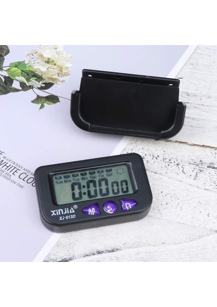 Araba Dijital Saat Alarmı Ikinci Kronograf Elektronik Saat Yatak Odası Duvar Seyahati Için LCD Ekranlı Başucu Alarmı (Siyah) (Yurt Dışından) fırsatları