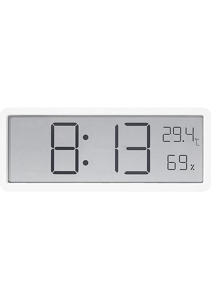 Dijital Çalar Saat, LCD Ekran Ultra Ince Elektronik Saat, Çok Fonksiyonlu Sıcaklık Nem Çalar Saat, Ev Oturma Odası Ofis Dekoru Için Modern Saat Beyaz (Yurt Dışından)