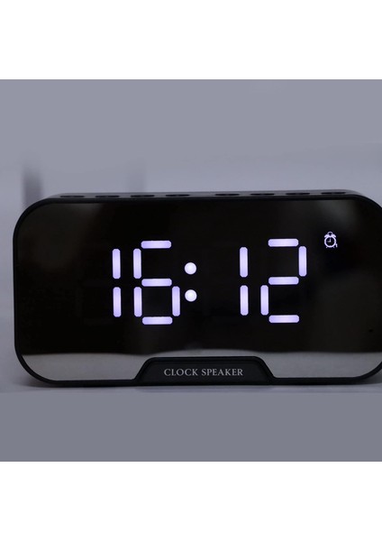 Dijital Çalar Saat, Çok Fonksiyonlu Saat Hoparlörü Taşınabilir Çift Çalar Saat Fonksiyonu Yatak Odası Ev Oturma Odası Ofis Için Modern Elektronik Saat (Siyah) (Yurt Dışından)