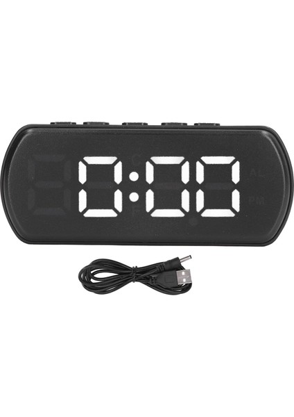 Dijital Çalar Saat 4.5x1.1x1.9in Küçük Elektronik Masa Saati LED Ekranlı Alarm Saatleri Mutfak Ofis Yatak Odası Için Sıcaklık Erteleme Fonksiyonlu 12 24HR Alarm (Beyaz) (Yurt Dışından)
