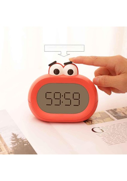 Çocuklar ve Öğrenciler Için Karikatür Mini Çalar Saat, Çok Fonksiyonlu Akıllı Erteleme LED Saat, Büyük Ağız Tasarımlı Elektronik Küçük Saat (Sarı) (Yurt Dışından)