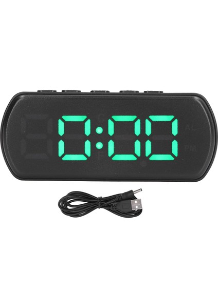 Dijital Çalar Saat 4.5x1.1x1.9in Küçük Elektronik Masa Saati LED Ekranlı Alarm Saatleri Mutfak Ofis Yatak Odası Için Sıcaklık Erteleme Fonksiyonlu 12 24HR Alarm (Yeşil) (Yurt Dışından)