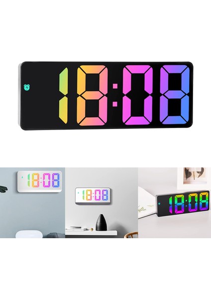 Ins Moda Ayna Elektronik Saat Erteleme Alarmı Dijital Saat Basit Büyük LED Tarih Sıcaklık Göstergesi USB Şarj Cihazı (Yurt Dışından) modelleri