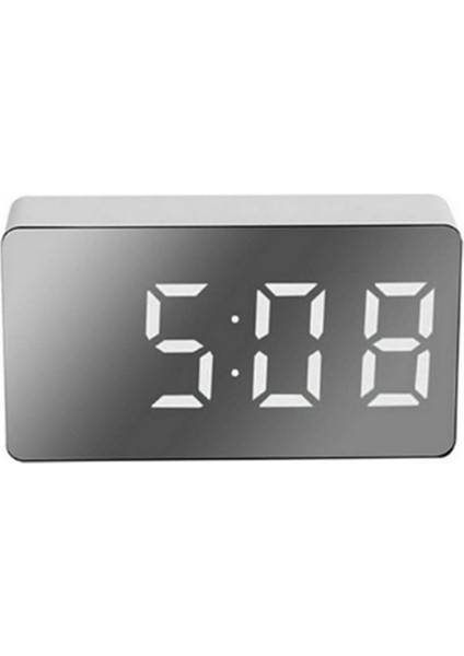 Saat Çalar Saat LED Ayna Çalar Saat Dijital Çalar Saat Yatak Odası Oturma Odası Ofis Için Çok Fonksiyonlu Mini Elektronik Çalar Saat (Beyaz) (Yurt Dışından) fiyatları